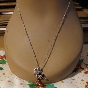 Silver  Mickey Mouse Charm Necklace